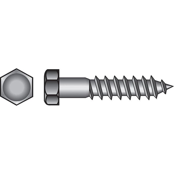Aceds 0.25 x 2.5 in. Galvanized Hex Lag Screw 55624 - main